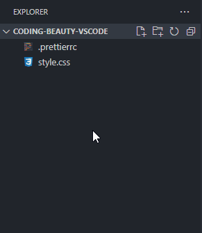 Double-clicking to create a new file in Visual Studio Code.