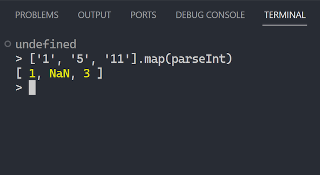 Why [&#8216;1&#8217;, &#8216;5, &#8217;11&#8217;].map(parseInt) returns [1, NaN, 3] in JavaScript